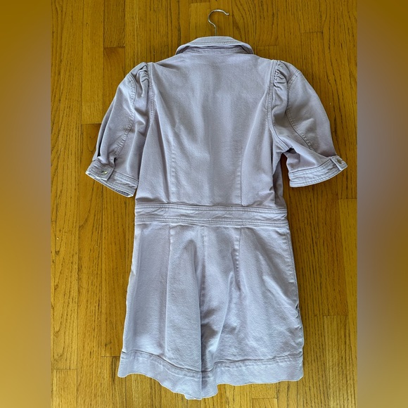 7 for all mankind seamed romper in lavender - Picture 3 of 4